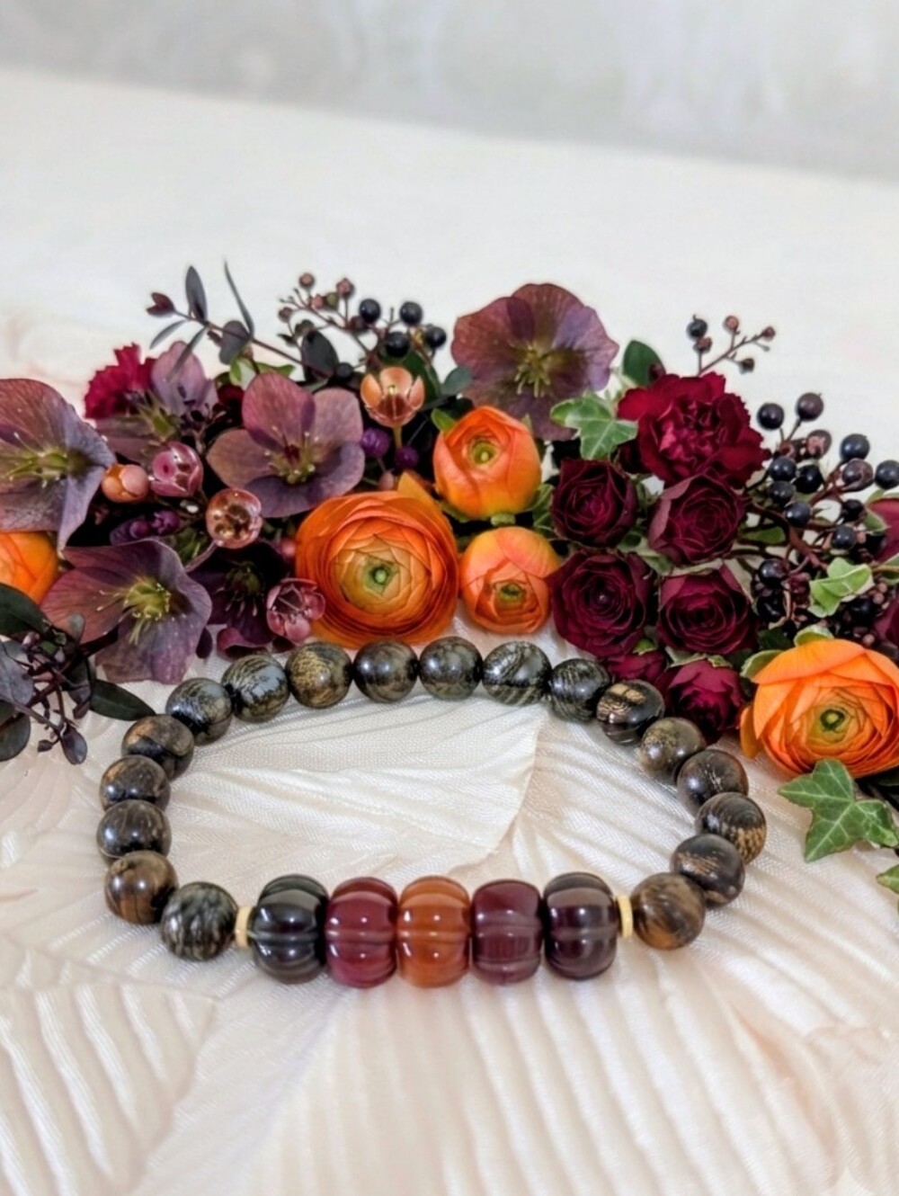Bronzite/Agate Bracelet